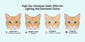 Dilated Cat Eyes: Why They Get Big & When To Worry (Vet-Reviewed Guide) 1 Pupil size variations under different lighting and emotional states